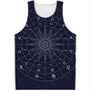 Zodiac Symbols Circle Print Men's Tank Top