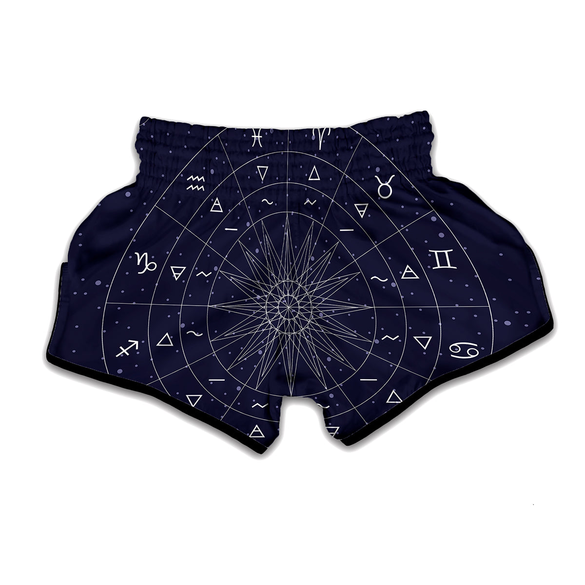 Zodiac Symbols Circle Print Muay Thai Boxing Shorts