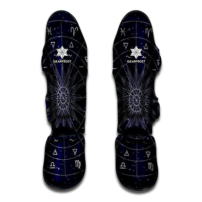 Zodiac Symbols Circle Print Muay Thai Shin Guard