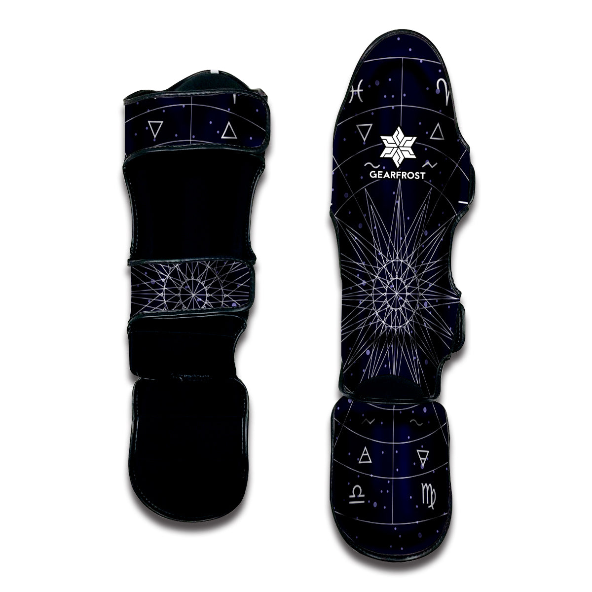 Zodiac Symbols Circle Print Muay Thai Shin Guard
