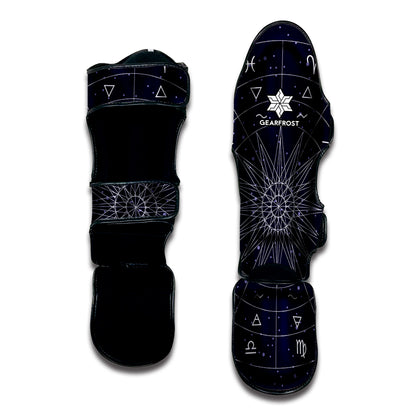 Zodiac Symbols Circle Print Muay Thai Shin Guard