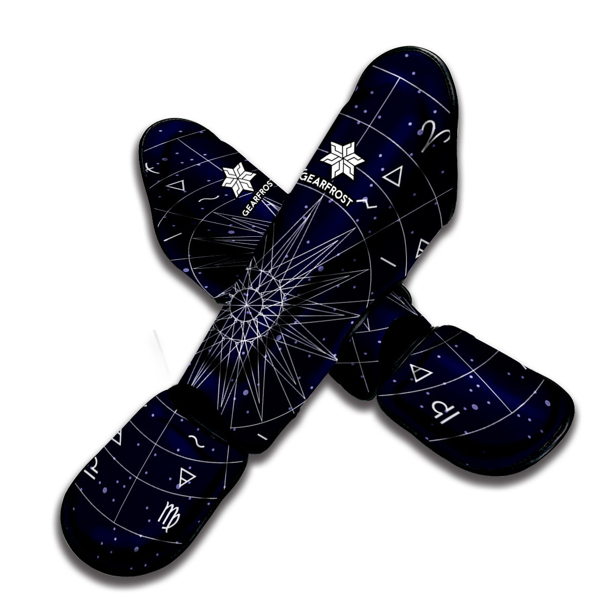 Zodiac Symbols Circle Print Muay Thai Shin Guard