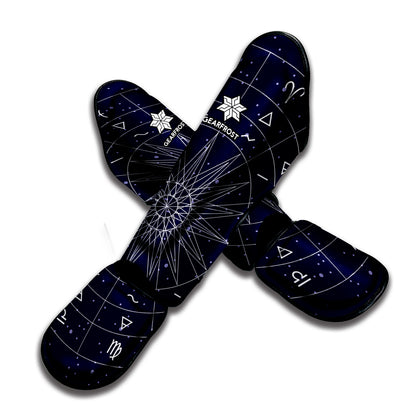 Zodiac Symbols Circle Print Muay Thai Shin Guard