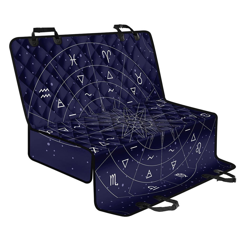 Zodiac Symbols Circle Print Pet Car Back Seat Cover
