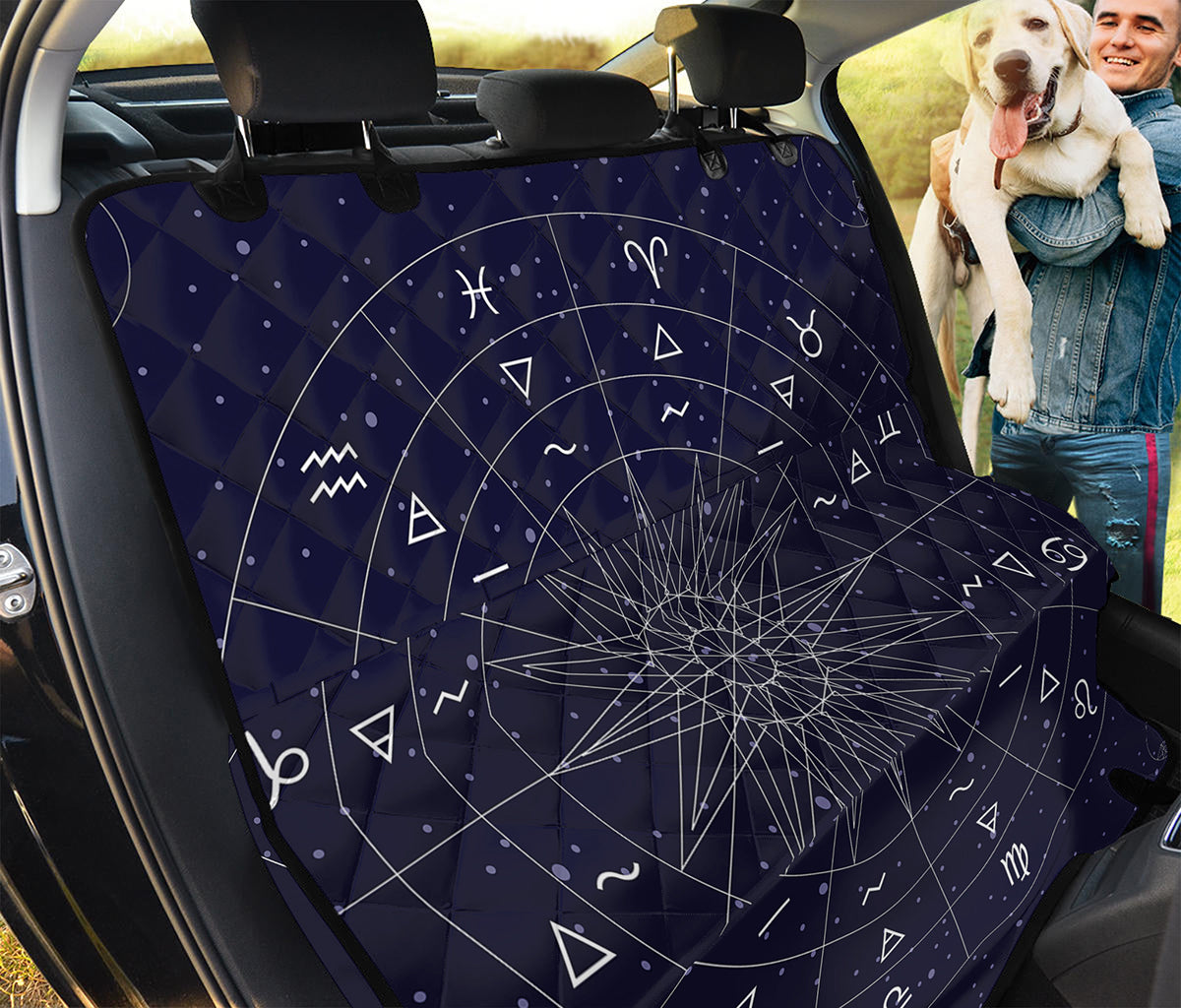 Zodiac Symbols Circle Print Pet Car Back Seat Cover