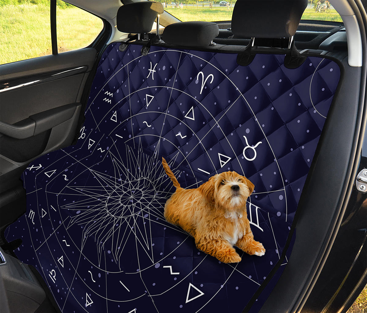 Zodiac Symbols Circle Print Pet Car Back Seat Cover