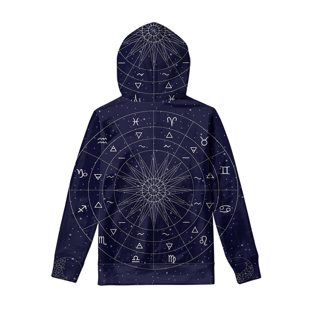 Zodiac Symbols Circle Print Pullover Hoodie