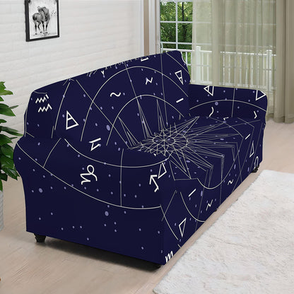 Zodiac Symbols Circle Print Sofa Cover