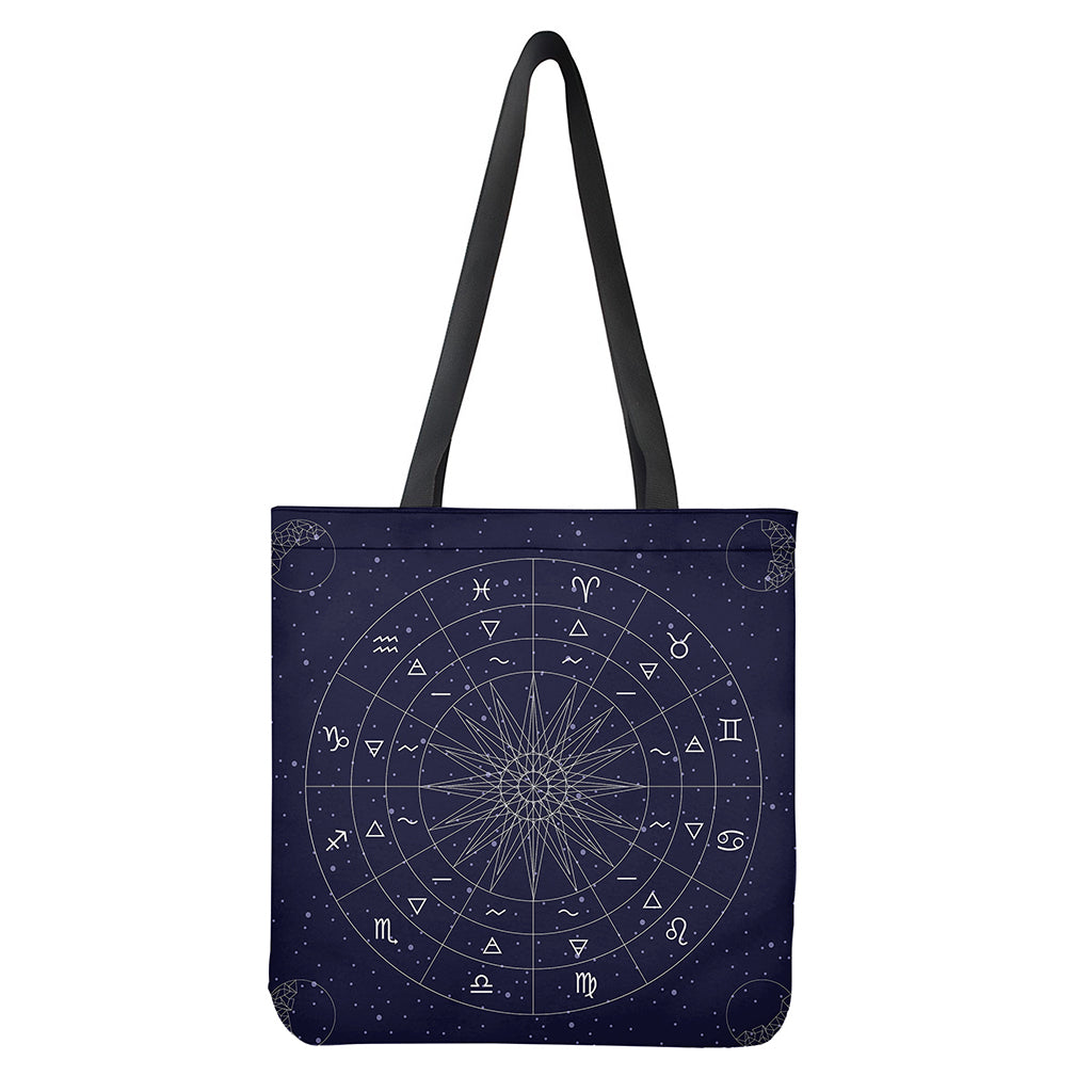 Zodiac Symbols Circle Print Tote Bag