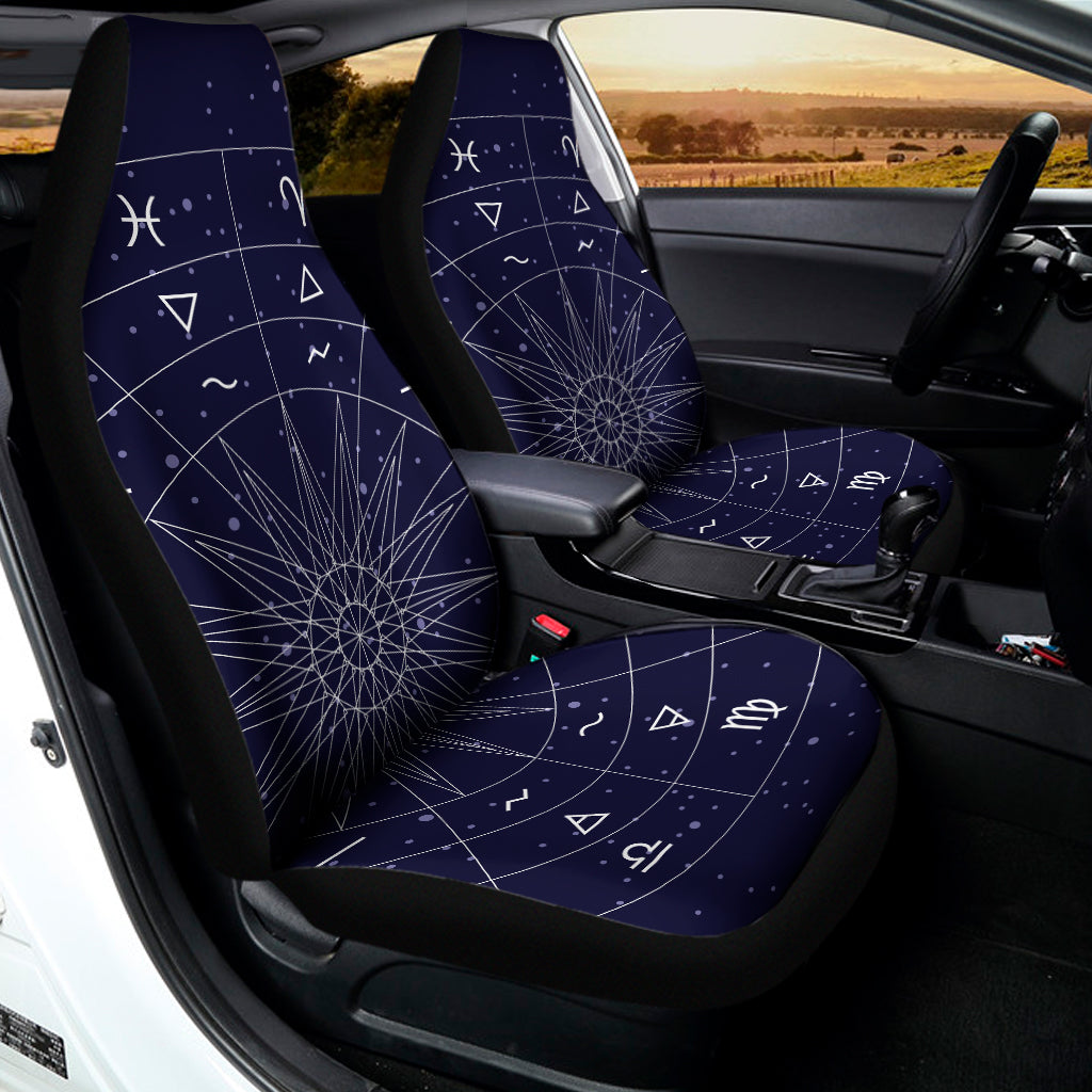Zodiac Symbols Circle Print Universal Fit Car Seat Covers