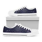 Zodiac Symbols Circle Print White Low Top Shoes