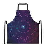 Zodiac Symbols Wheel Print Apron