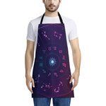 Zodiac Symbols Wheel Print Apron