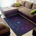 Zodiac Symbols Wheel Print Floor Mat