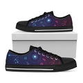 Zodiac Symbols Wheel Print Black Low Top Sneakers