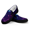 Zodiac Symbols Wheel Print Black Slip On Shoes