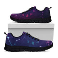 Zodiac Symbols Wheel Print Black Running Shoes