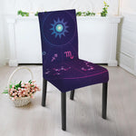 Zodiac Symbols Wheel Print Dining Chair Slipcover