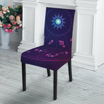 Zodiac Symbols Wheel Print Dining Chair Slipcover