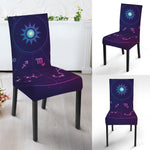 Zodiac Symbols Wheel Print Dining Chair Slipcover
