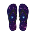 Zodiac Symbols Wheel Print Flip Flops