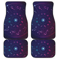 Zodiac Symbols Wheel Print Front and Back Car Floor Mats