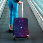 Zodiac Symbols Wheel Print Luggage Cover