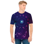 Zodiac Symbols Wheel Print Men's T-Shirt