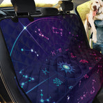 Zodiac Symbols Wheel Print Pet Car Back Seat Cover