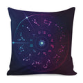 Zodiac Symbols Wheel Print Pillow Cover