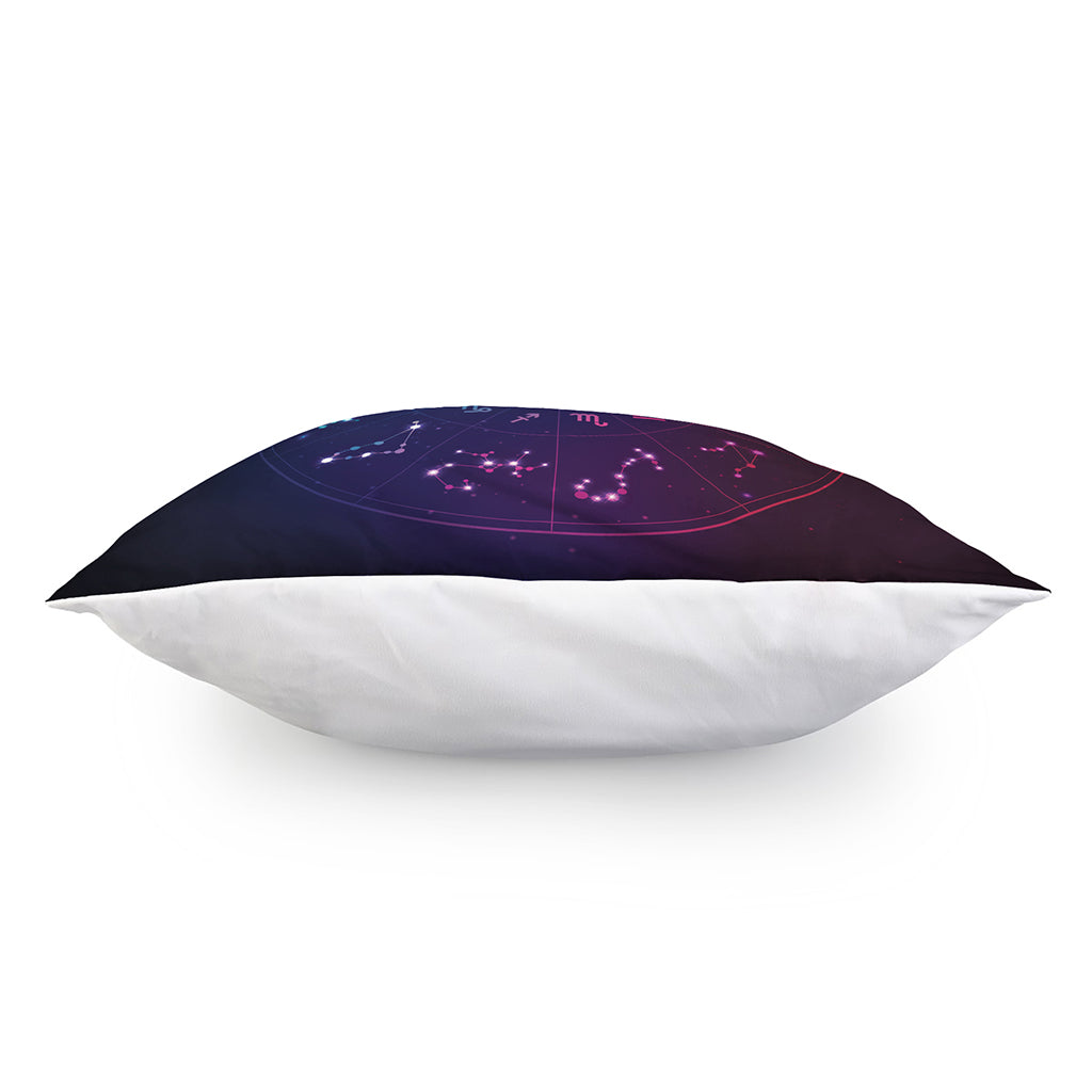 Zodiac Symbols Wheel Print Pillow Cover