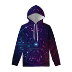 Zodiac Symbols Wheel Print Pullover Hoodie