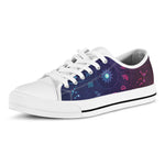 Zodiac Symbols Wheel Print White Low Top Shoes