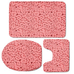 Zombie Brain Print 3 Piece Bath Mat Set