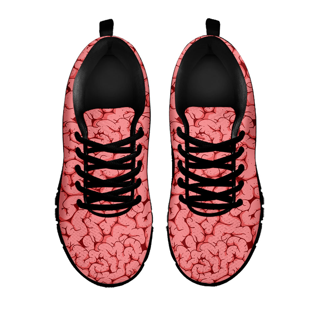 Zombie Brain Print Black Sneakers