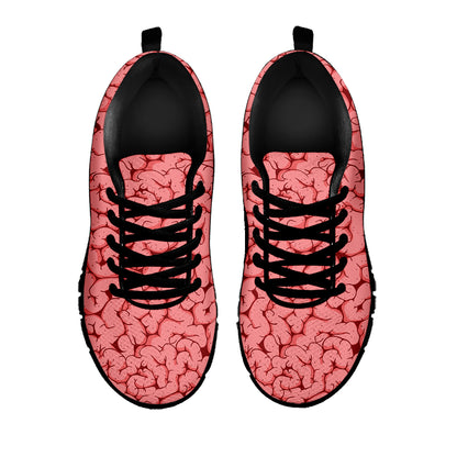 Zombie Brain Print Black Sneakers