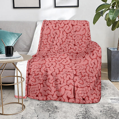 Zombie Brain Print Blanket