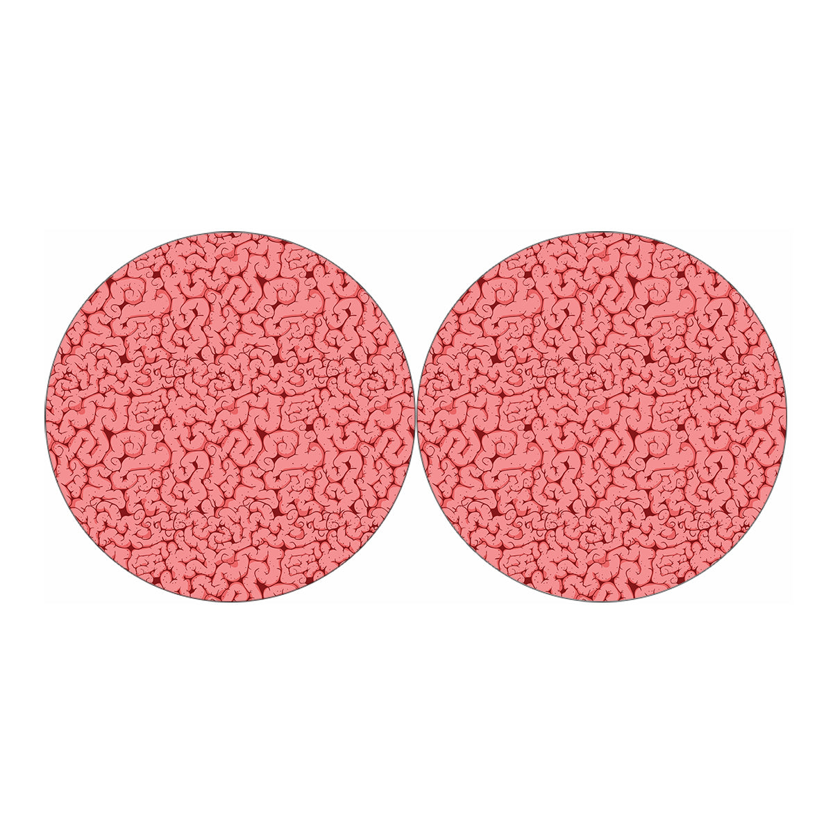 Zombie Brain Print Car Coasters