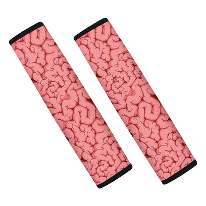 Zombie Brain Print Car Seat Belt Covers