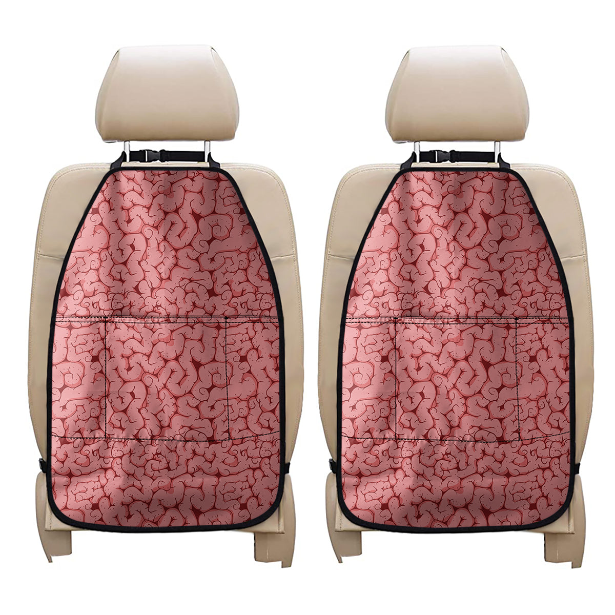 Zombie Brain Print Car Seat Organizers