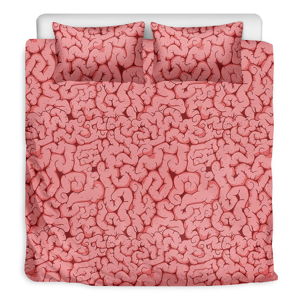 Zombie Brain Print Duvet Cover Bedding Set