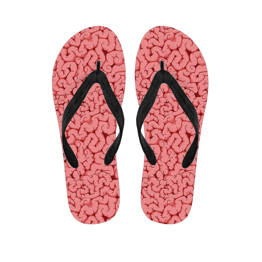 Zombie Brain Print Flip Flops