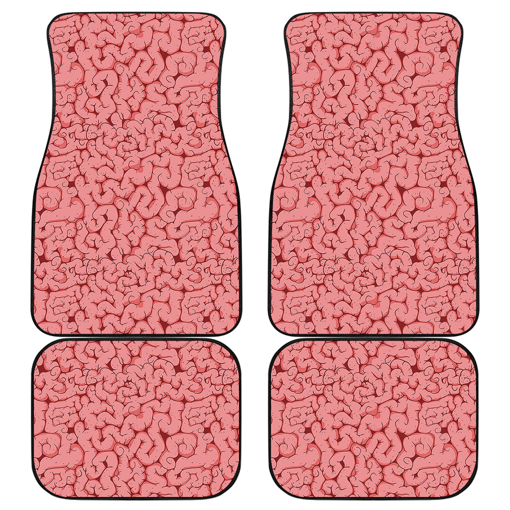 Zombie Brain Print Front and Back Car Floor Mats