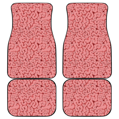 Zombie Brain Print Front and Back Car Floor Mats