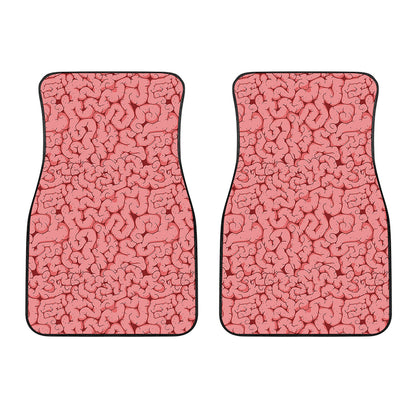 Zombie Brain Print Front Car Floor Mats
