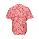 Zombie Brain Print Men's Baseball Jersey