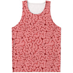 Zombie Brain Print Men's Tank Top