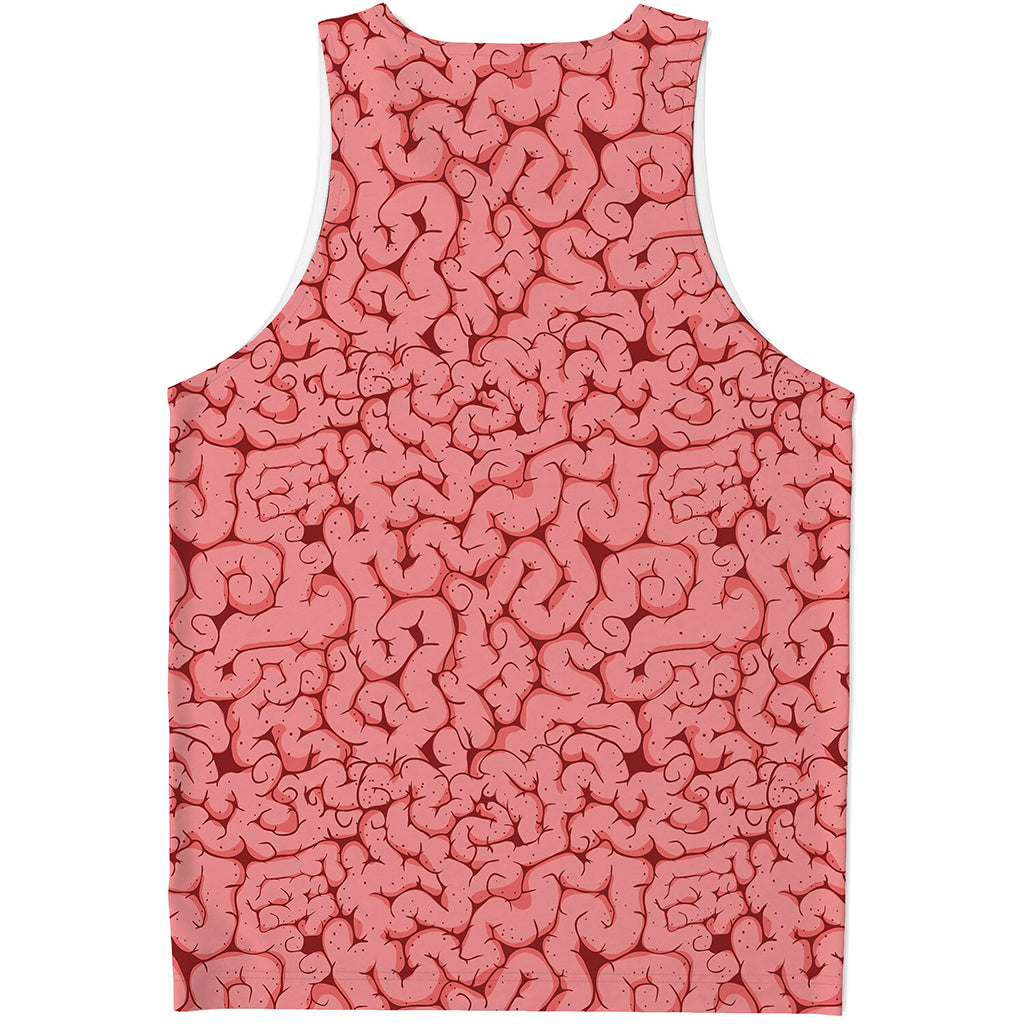 Zombie Brain Print Men's Tank Top