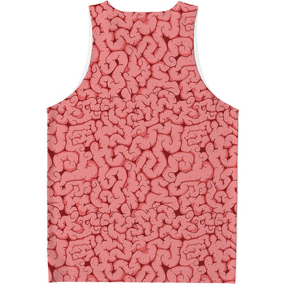 Zombie Brain Print Men's Tank Top