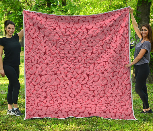Zombie Brain Print Quilt